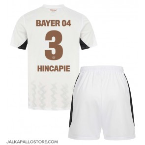 Bayer Leverkusen Piero Hincapie #3 Vieraspaita Lapsille 2024-25 Lyhythihainen (+ shortsit)